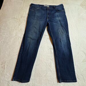 Lee Athletic Fit Tapered Leg Jeans Mens 40x30 Blue Stretch Denim